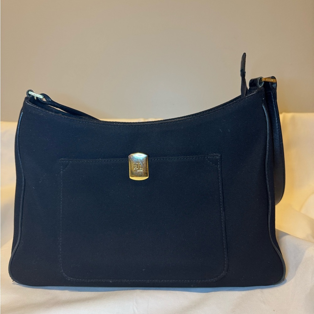 Lauren Ralph Lauren Elegant Black Shoulder Bag